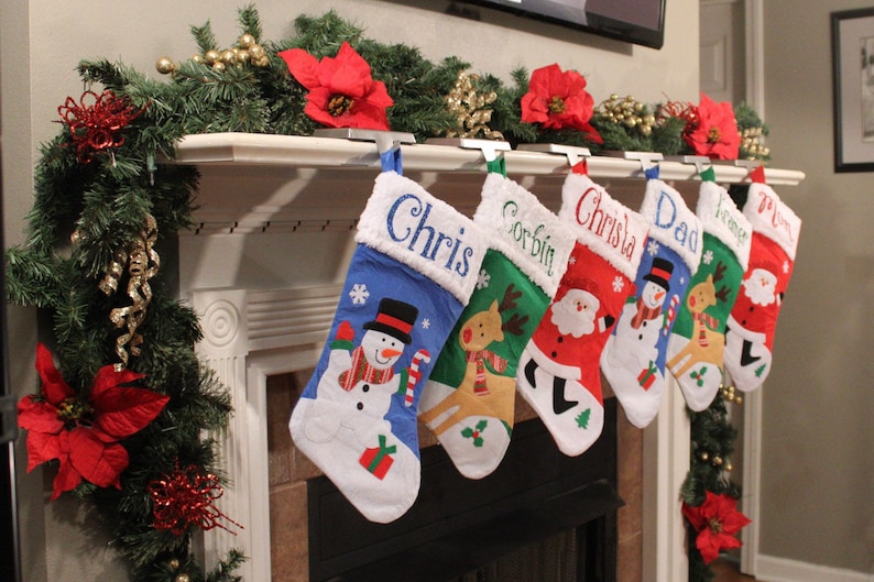 Personalized Fleece Christmas Stockings, Character Christmas Stocking, Custom Holiday Stockings, Christmas Stockings, Personalized image 4