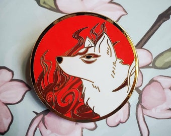 Okami Pin Collection Amaterasu Ammy Wolf Hard Enamel Pin