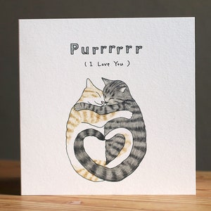 Carte Chats je t'aime 148 mm x 148 mm