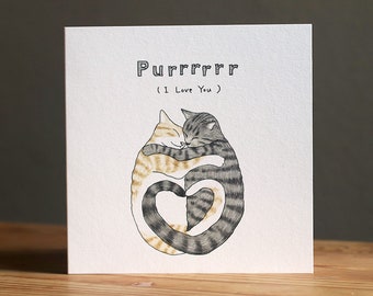 Cats I Love You Card 148mm x 148mm