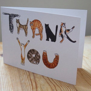 Cats Thank you greeting card A6 image 1