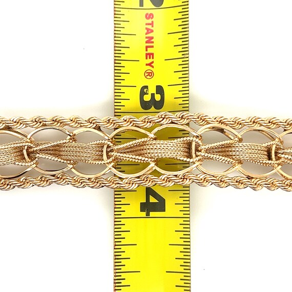 14K Yellow Fancy Bracelet - image 4