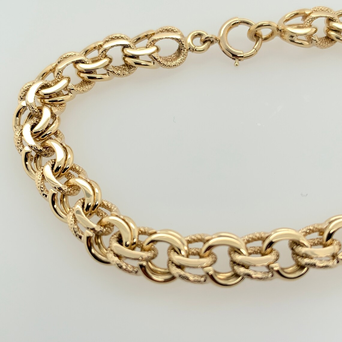14k yellow gold Garibaldi Link Bracelet Etsy