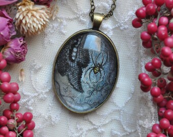 L'Épeire - médaillon peint à la main