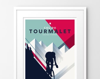 Tourmalet - Art print, inspired by cycling (Unframed)
