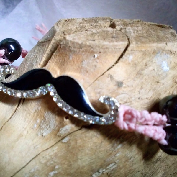 Bracelet "Moustache" en hématite