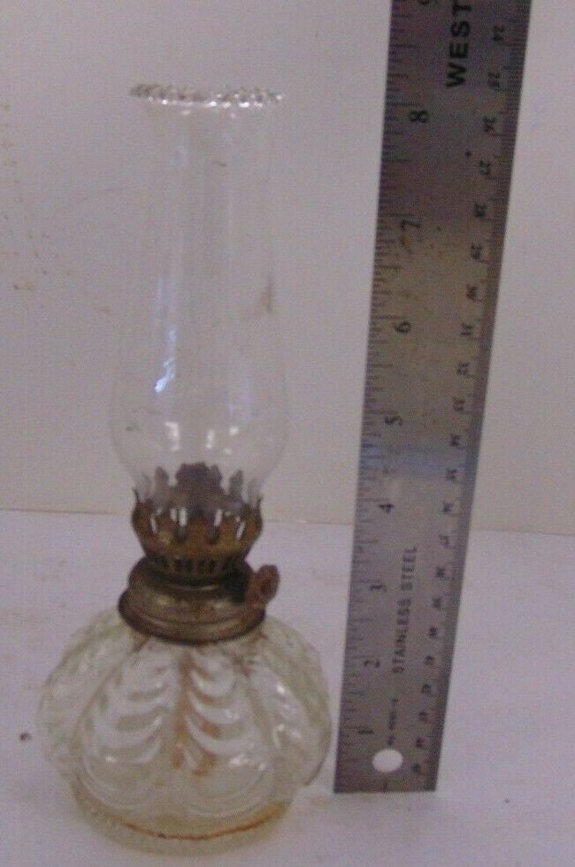 Antique Oil Lamp, Rare Brass Miners Lamp, Vintage Brass Betty Lamp 