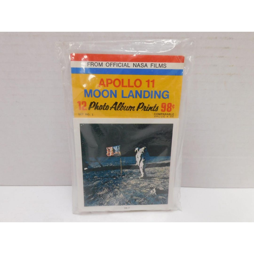 VTG Apollo 11 Moon Landing 12 Photo Album Prints N.O.S DW207 - Etsy