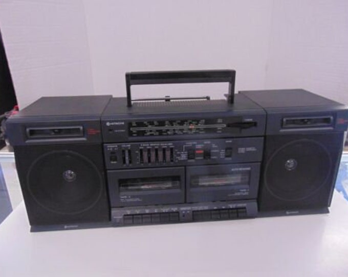 Vintage Hitachi Boombox Model TRKW545HW Works JC24915 Etsy