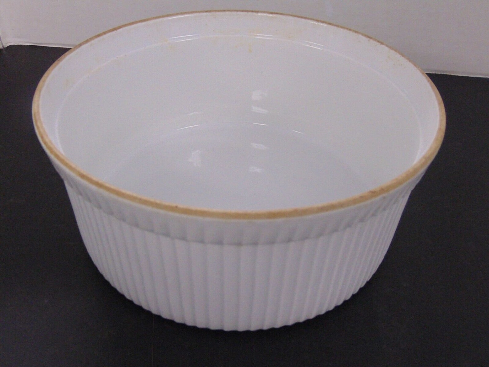 Vintage Apilco Porcelain Classic Souffle Round Baking Dish Etsy