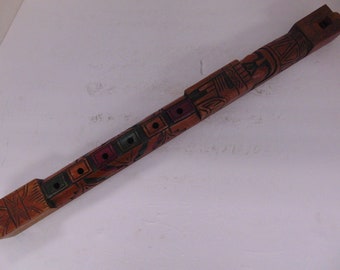 Mothers Day Gifts Hand Carved Indian Authentic Rosewood Flute with Rustic Finish