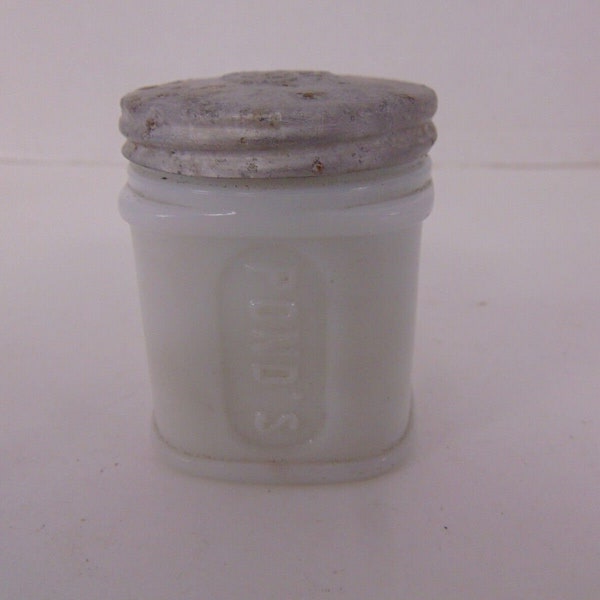 Vintage Ponds Milk Glass Cold Cream Jar with Lid (Empty) JC76-17