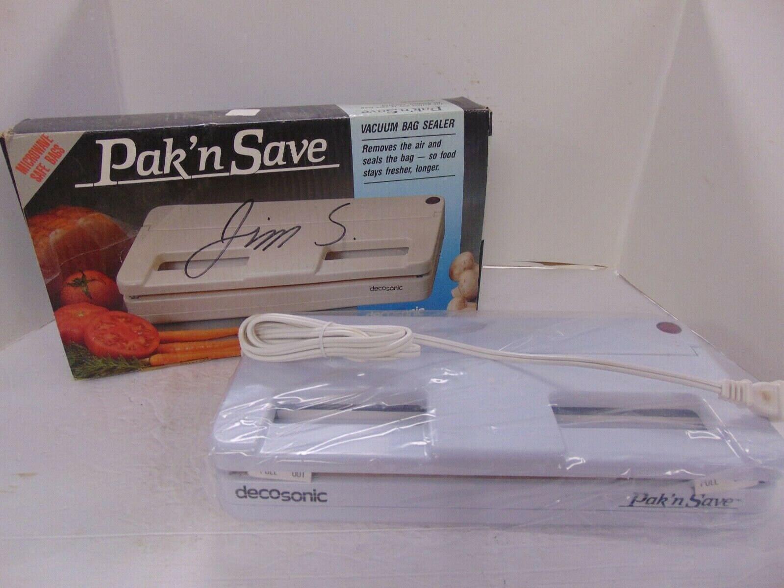 Decosonic Pak n Save Vintage 1990 Vacuum Bag Sealer Food Etsy