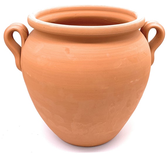 Ceramic Plant Pot With Handles Terracotta Planter Clay Flower Garden Pot 