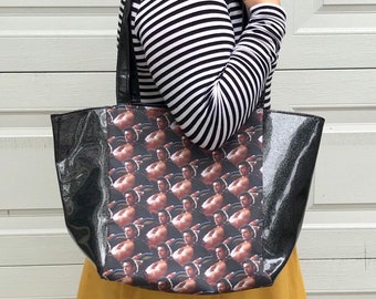 Large handbag made with sexy Jeff Goldblum fabric