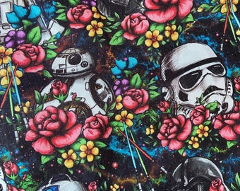 floral star wars fabric