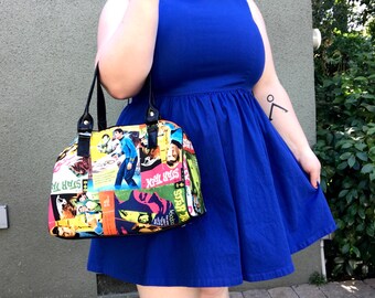 Handbag made with Star Trek comic book fabric