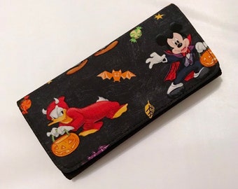 Wallet made with cartoony Halloween fabric