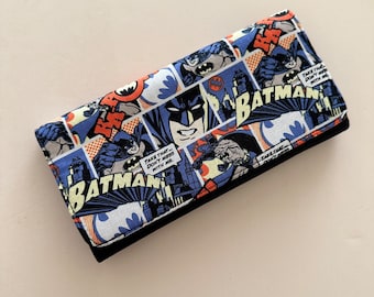 Wallet made with bat comic fabric