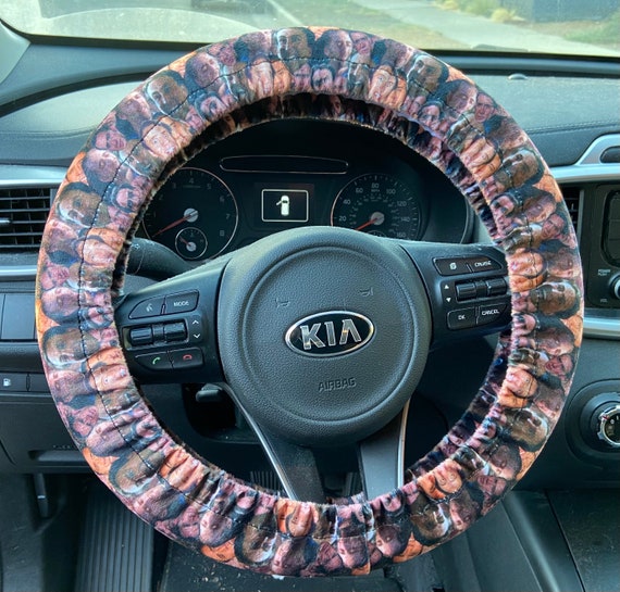 Nicolas Cage Crazy Face Steering Wheel Cover 