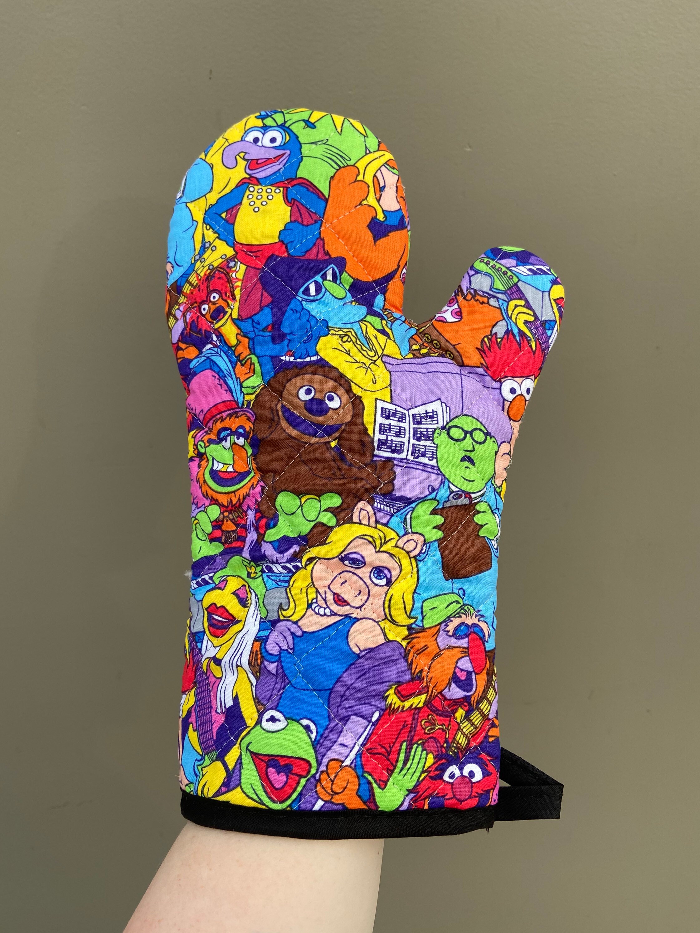 Puppets Oven Mitt kitchen decor one mitt Etsy
