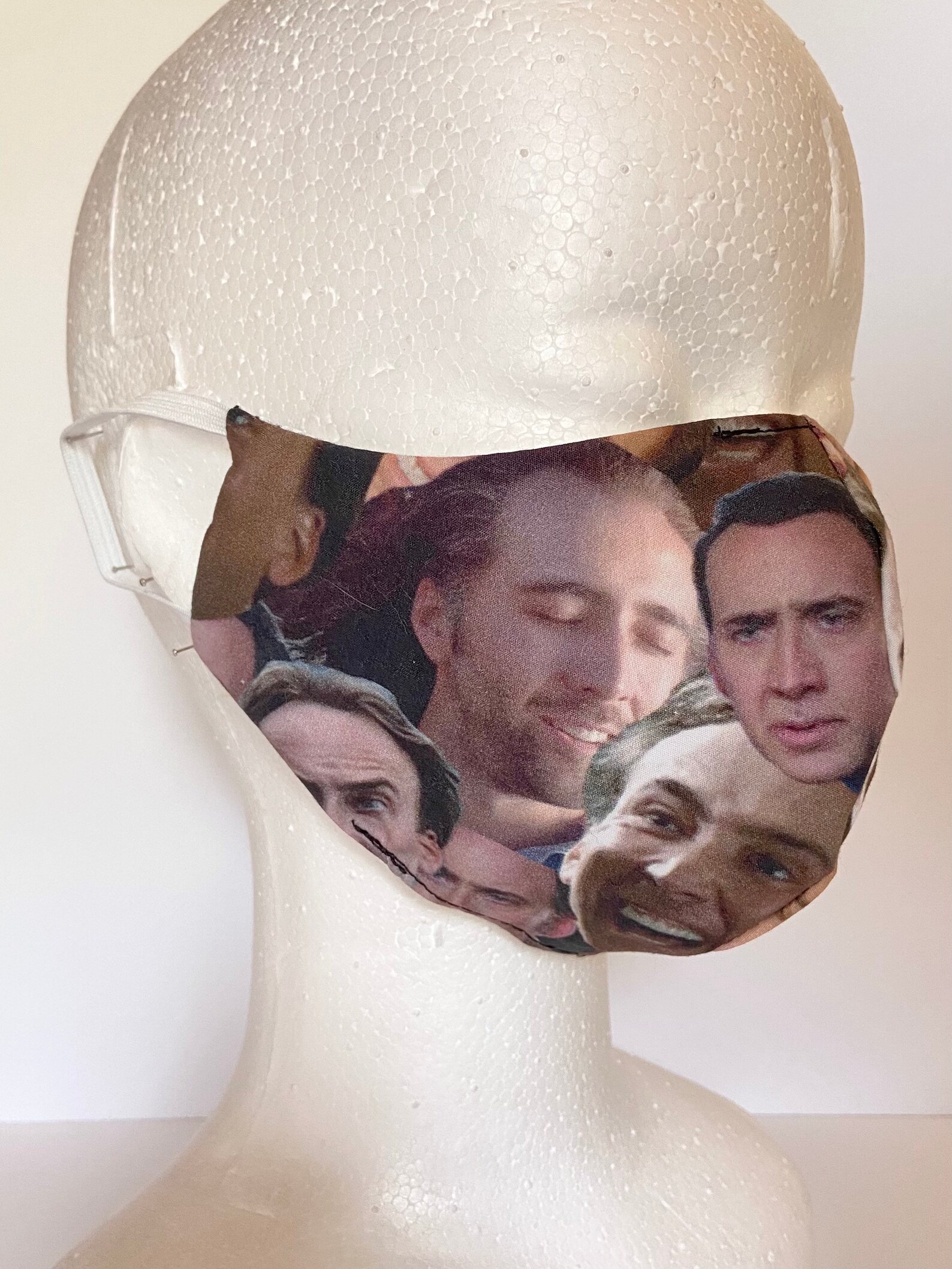 Nicolas Cage-inspired cotton face mask with filter pocket | Etsy