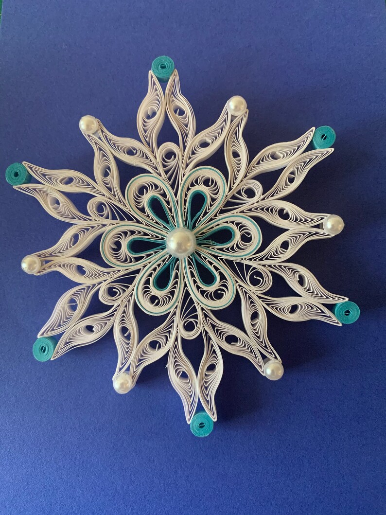 Snowflake, Quilling Snowflake, Paper Snowflake, Christmas Tree Ornament ...