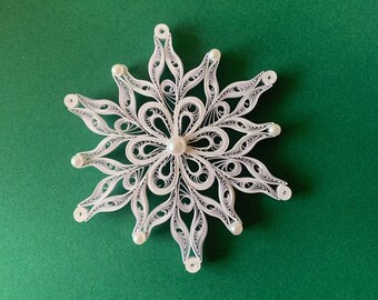 Snowflake, Quilling snowflake, Paper snowflake, Christmas tree ornament