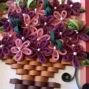 Biglietto per la festa della mamma con quilling, biglietto di compleanno con quilling, biglietto di quilling, biglietto di auguri, biglietto di quilling fatto a mano. Biglietto di quilling per tutte le occasioni