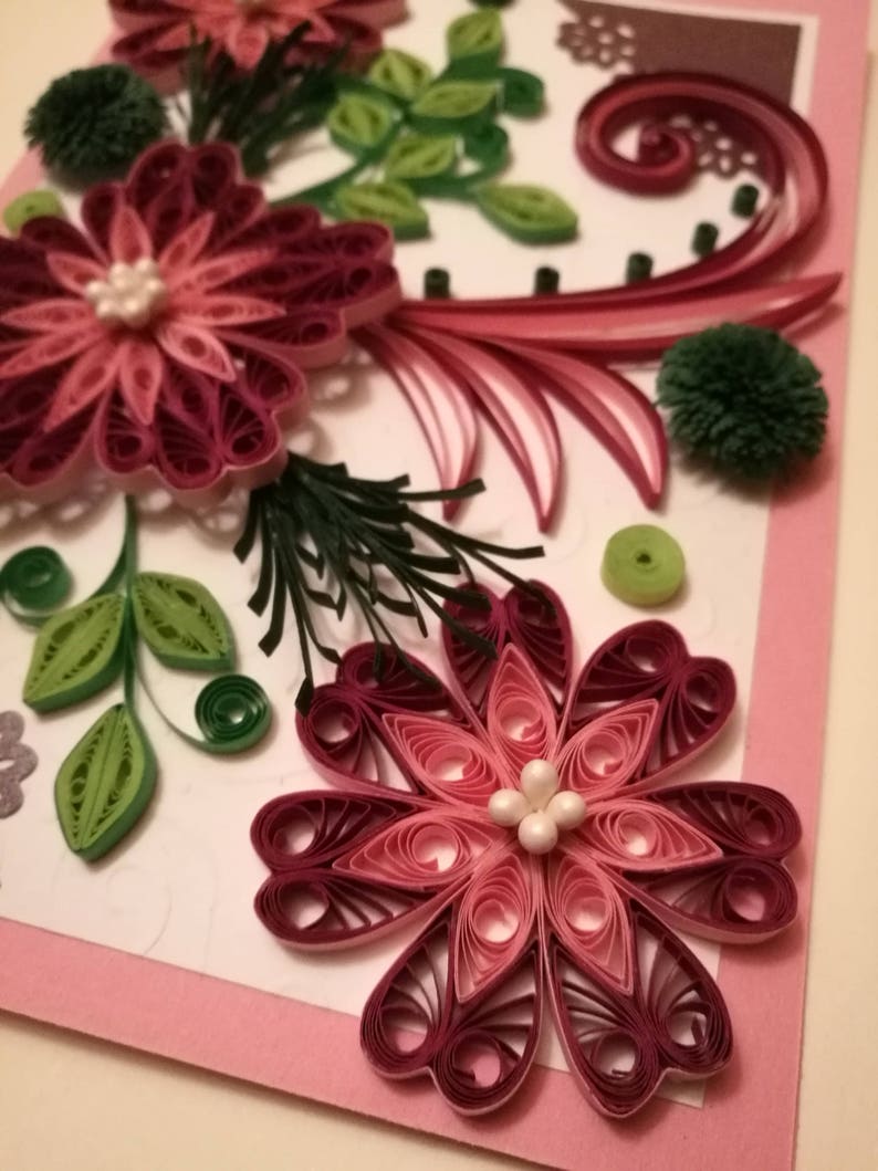 Quilling Card Mother Day Card Quilled Card Handmade Card Etsy