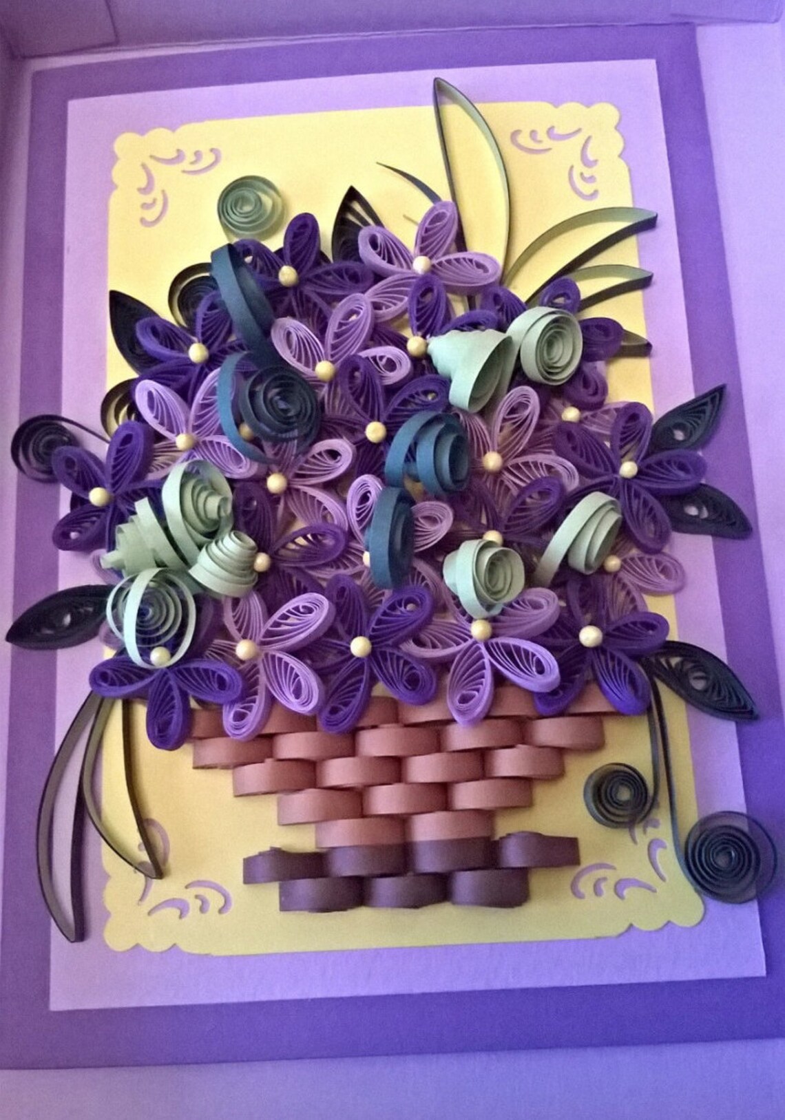 Quilled Mother Day Card Quilled Birthday Card Quilling Card Etsy