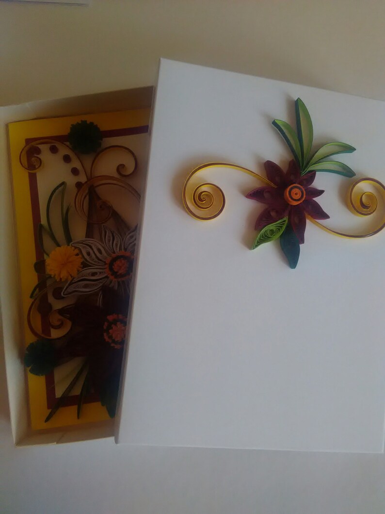 Quilled Birthday Card Quilling Card Greeting Card Handmade Etsy
