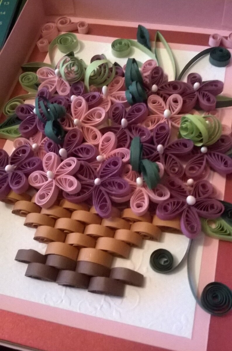 Quilled Mother Day Card Quilled Birthday Card Quilling Card Etsy