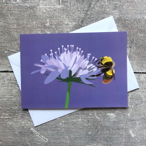 Carte de voeux bourdon – vierge à l'intérieur | Carte de voeux abeille