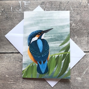 Kingfisher greeting card - blank inside