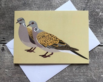 Turtle Dove greeting card | bird greeting card |  blank inside