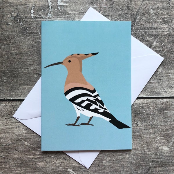 Carte de voeux d’oiseau de Hoopoe - vide à l’intérieur