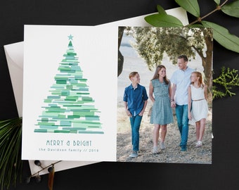 Photo Christmas Cards - Christmas Card Template - Instant Download - Christmas Card Download - Happy Holidays Card