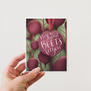My Heart Beets For You Card - Humorous Valentine's Day Greeting