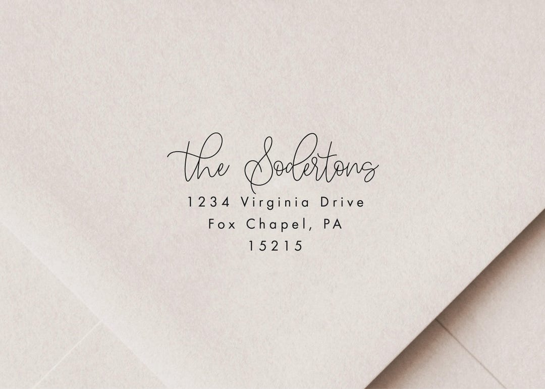 Customizable Script Font Return Address Stamp Script Font Return Address Stamp – Personalized Self-inking Stamp - Etsy