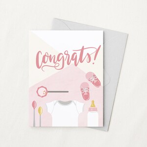 Illustrated New Baby Card - Congrats Baby Shower Gift