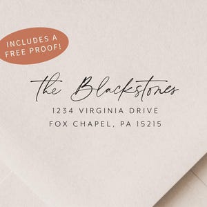 Kalligraphie Housewarming Geschenk - Selbstfärbender Absenderadresse Stempel - Benutzerdefinierter Rücksendeaufkleber Stempel - personalisierte Stempel Absenderadresse