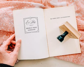 Personalized Ex Libris Rubber Stamp – Book Lover Gift