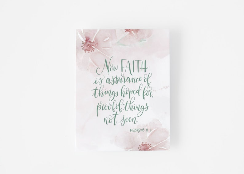 Bible Verse Cards Sympathy Card Illustrated Faith Etsy