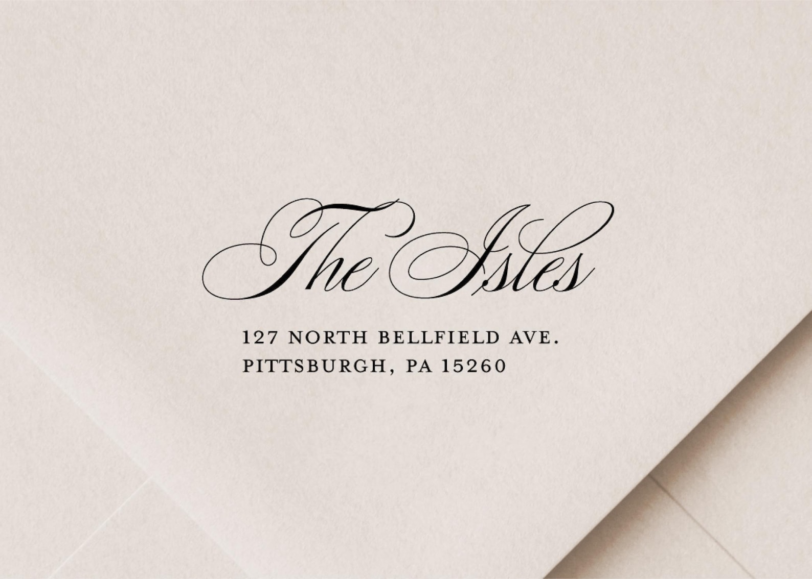 Self Inking Return Address Stamp - Formal Script Wedding Stamp - Self-Inking Stamp, Black