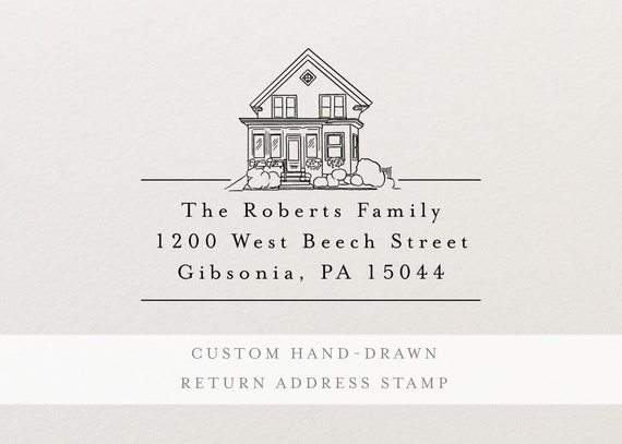 Address Stamp Return Address Stamp Custom Address Stamp Wedding Return Address Stamp Personalized Return Address Stamp Rubber Stamp No.56