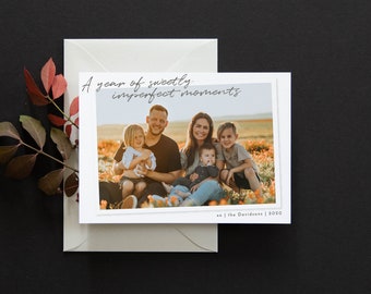 Christmas Card Template, Holiday Card Template, Christmas Photo Card, Instant Download, 2020, Imperfect Moments