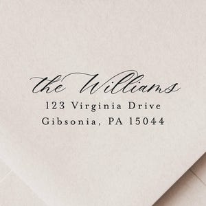 Self Inking Return Address Stamp - Calligraphy - Housewarming Gift - Personalized Stamp Return Address - Return Address Stamp