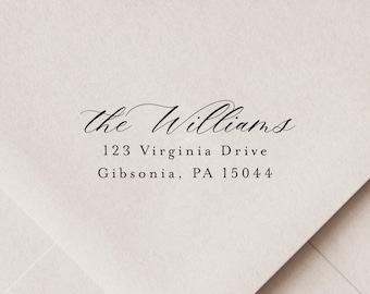 Self Inking Return Address Stamp - Calligraphy - Housewarming Gift - Personalized Stamp Return Address - Return Address Stamp