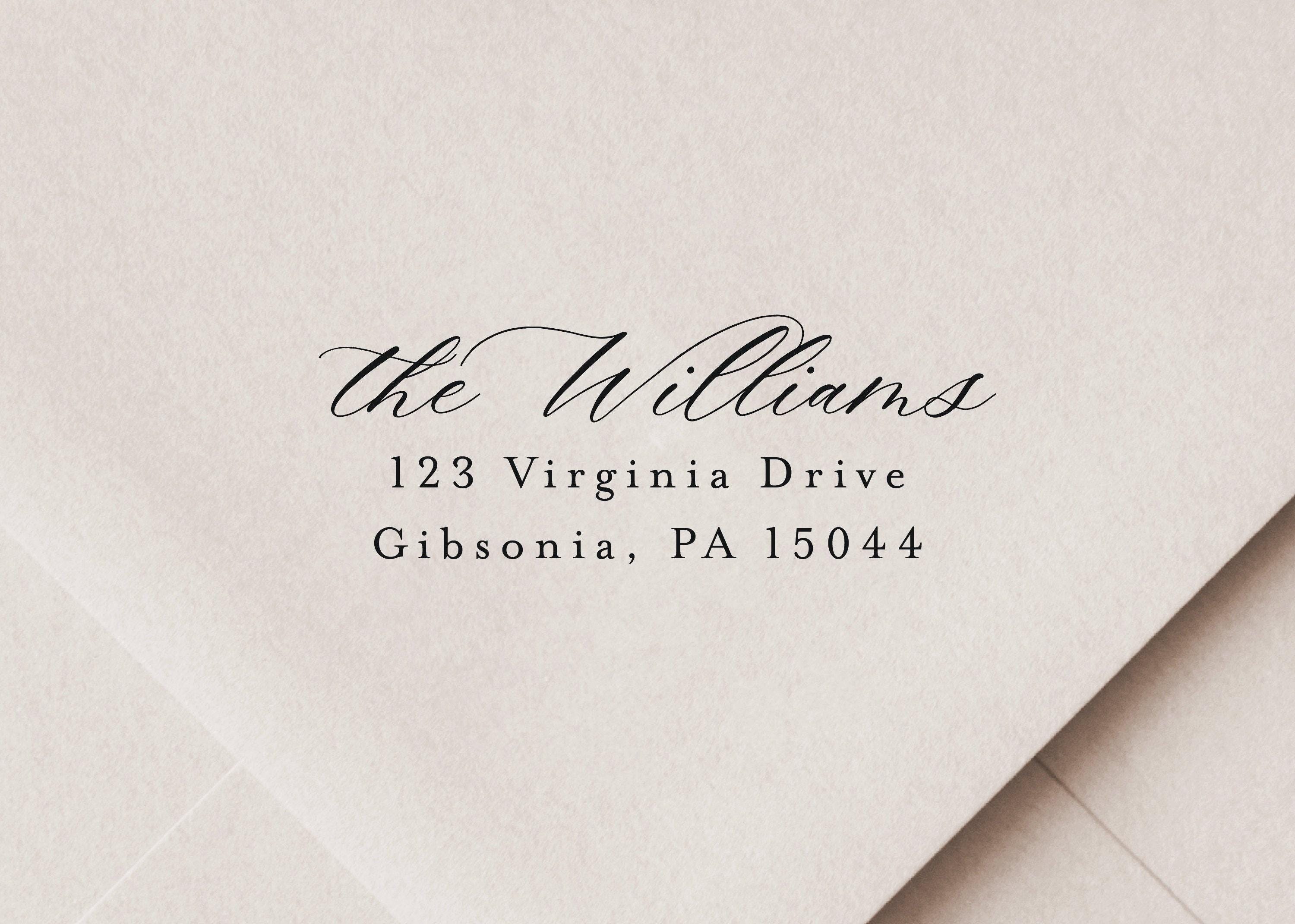 Self Inking Return Address Stamp - Calligraphy - Housewarming Gift ...
